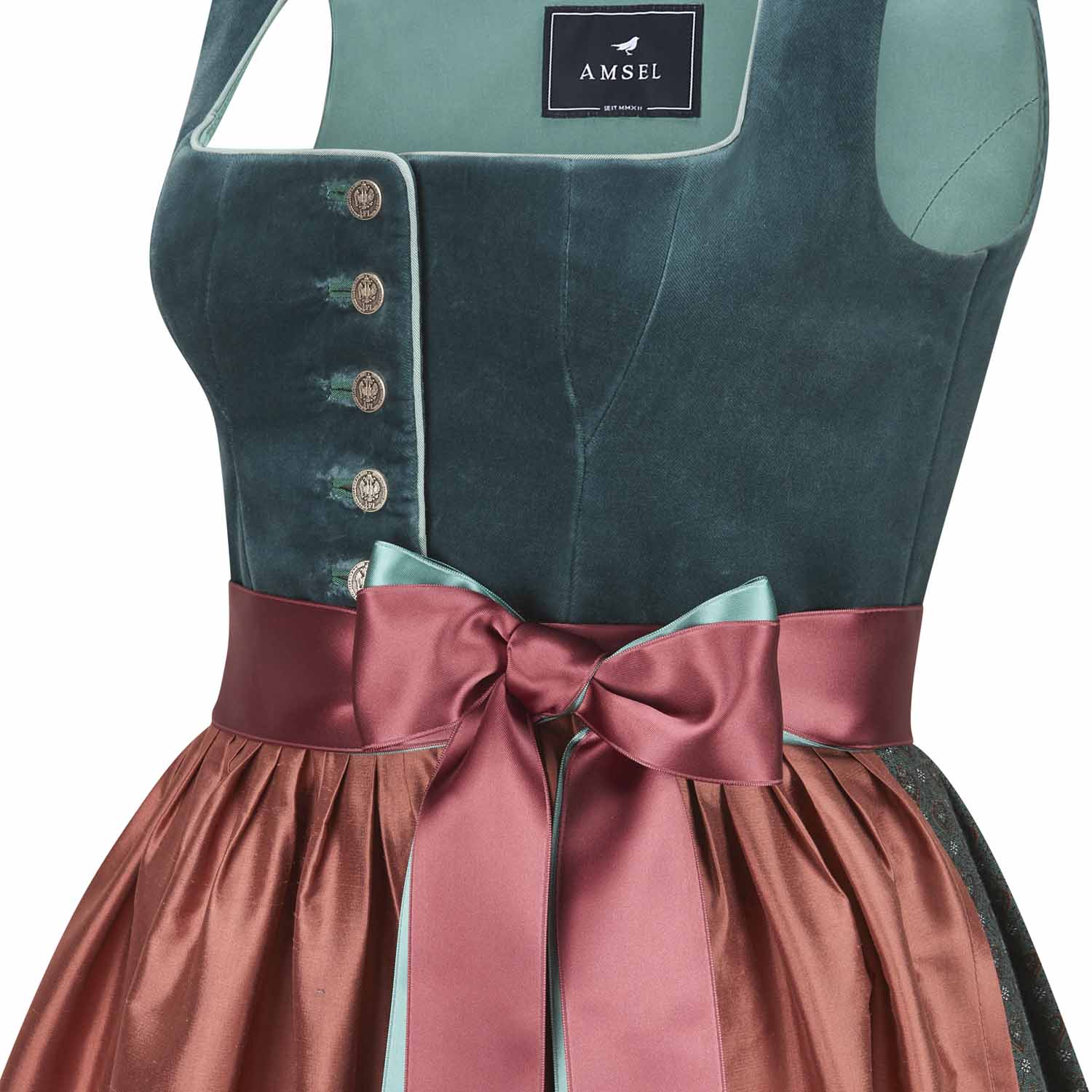 Samtdirndl Mila Türkis (lang) - Image 3